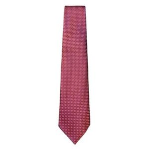 Ermenegildo Zegna Red Geometric Silk Tie – Made in Italy